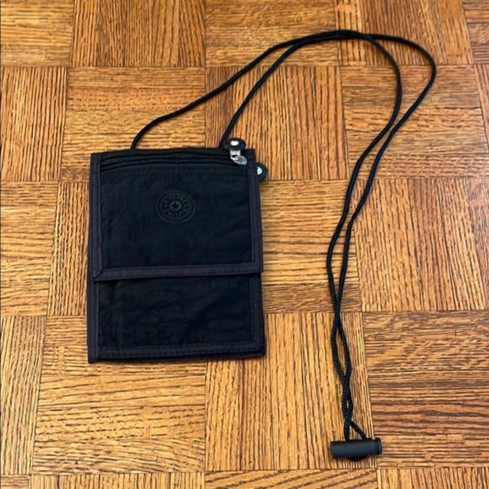 Kipling Black Wallet Compact Travel Bag